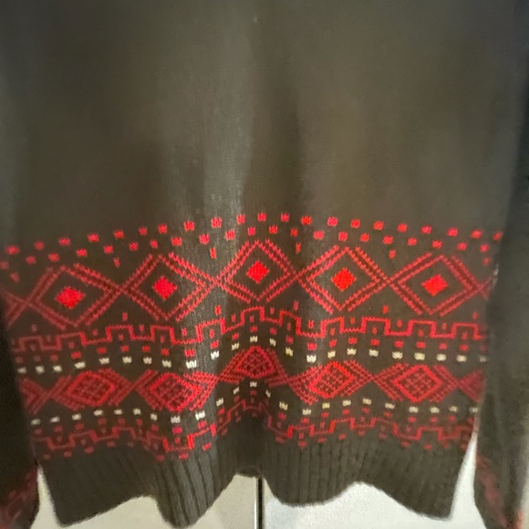Zara Basic Hoodie Sweater in Dark Brown and Red - Picture 3 of 10